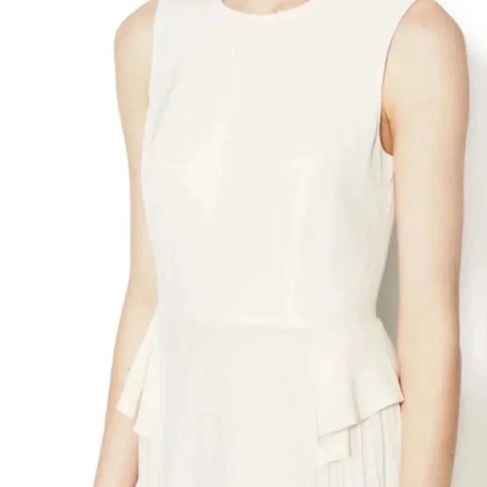 Cynthia Steffe Eden Sleeveless Cream Pleated Maxi‎ Gown Size 4 - NWT - Picture 2 of 16